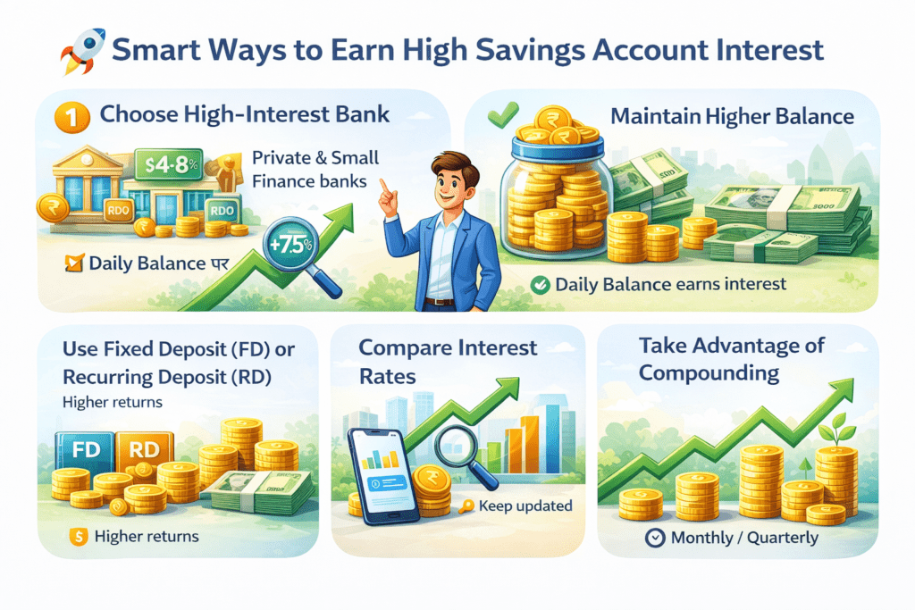 Saving account Intrest tips