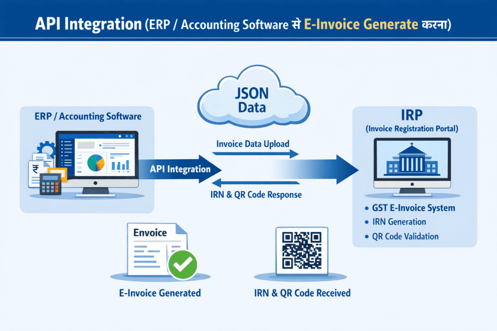 API Integration (ERP / Accounting Software से E-Invoice Generate करना)