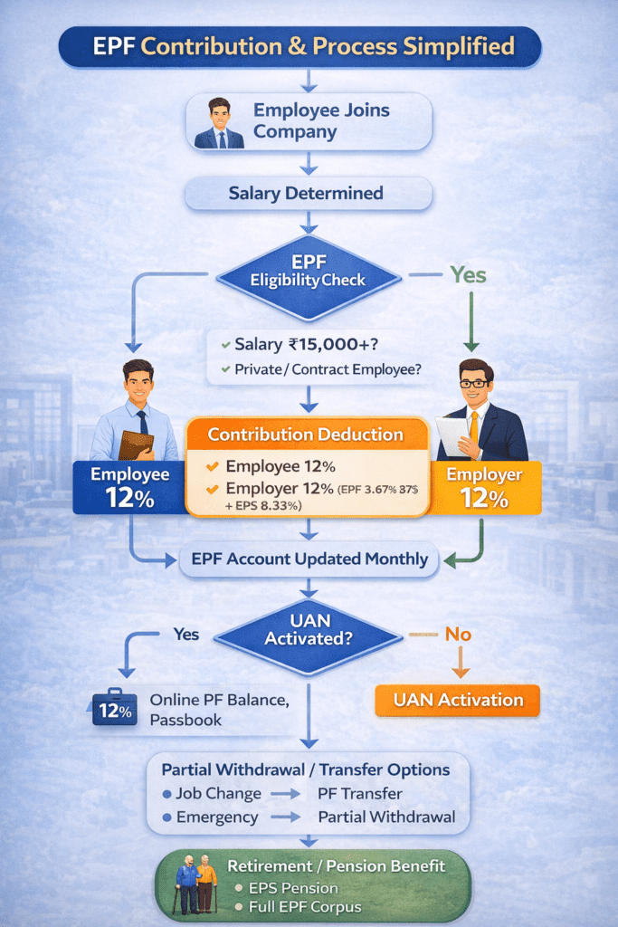 EPF क्या है process flowchart simplification